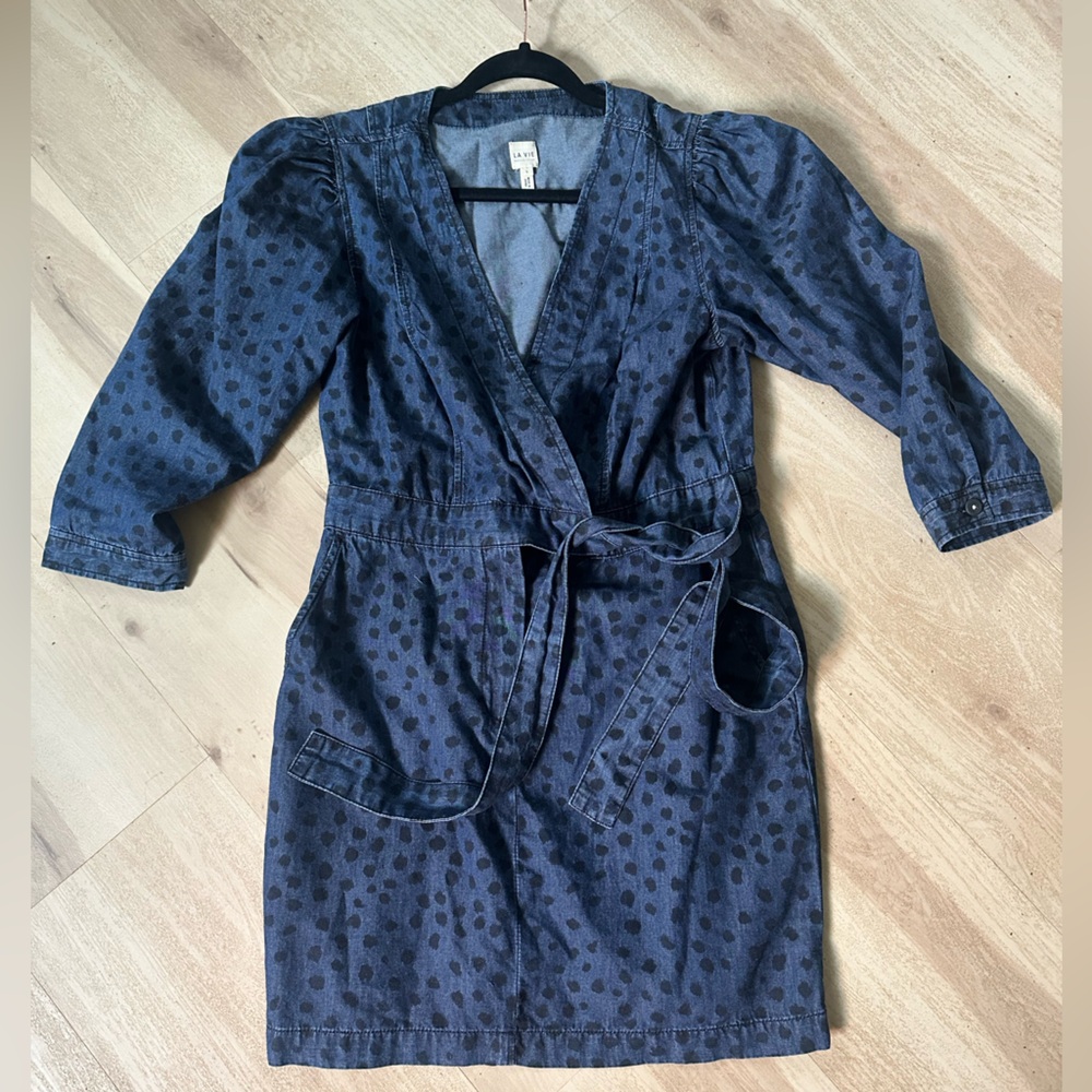 Rebecca Taylor La vie denim wrap dress